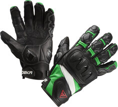 Перчатки Modeka Baali мотоциклетные, черный/зеленый