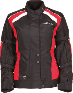 Куртка Modeka Janika мотоциклетная текстильная, черный/красный