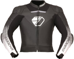 Куртка Modeka Yron мотоциклетная кожаная, черный/белый