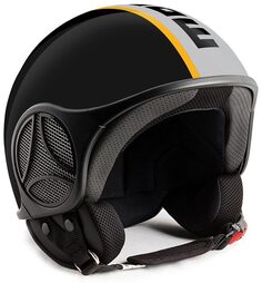 Шлем MOMO Minimomo реактивный, черный/желтый/серый