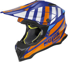 Шлем Nolan N53 Cliffjumper для мотокросса, синий/желто-красный