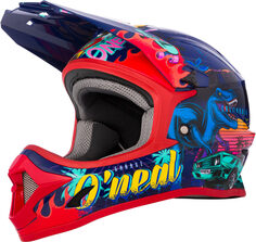 Шлем Oneal 1Series Rex молодежный для мотокросса, красный/синий O'neal