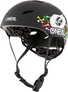Шлем Oneal Dirt Lid Skulls молодежный велосипедный, черный/белый O'neal