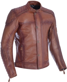 Куртка кожаная мотоциклетная Oxford Hampton, коричневый