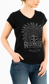 Футболка женская Rokker Indian Bonnet, черный