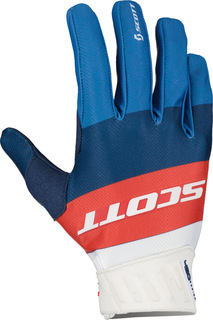Перчатки Scott 450 Angled 2023 с логотипом, синий/красный/белый