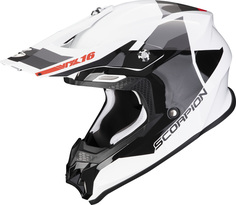Шлем Scorpion VX-16 Evo Air Spectrum со съемной подкладкой, белый/серебристый