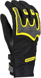 Перчатки Scott Dualraid с регулируемым запястьем, черный/желтый