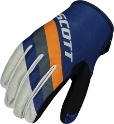 Перчатки Scott 350 Track Regular с логотипом, синий/оранжевый