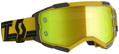 Мотоциклетные очки Scott Fury Chrome с логотипом, желтый/черный
