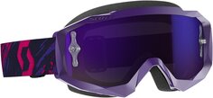 Мотоциклетные очки Scott Hustle X Chrome с логотипом, пурпурный