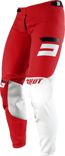 Мотоциклетные брюки Shot Aerolite Gradient с логотипом, красный/белый/черный