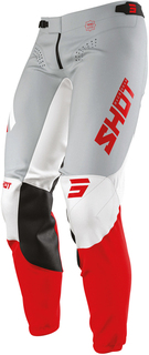 Мотоциклетные брюки Shot Aerolite Airflow с логотипом, серый/красный