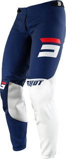 Мотоциклетные брюки Shot Aerolite Gradient с логотипом, синий/белый/красный
