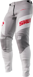 Мотоциклетные брюки Shot Aerolite Ultima с логотипом, серый/красный