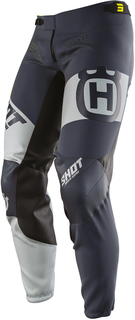 Мотоциклетные брюки Shot Aerolite Husqvarna Limited Edition с логотипом, черный/серый