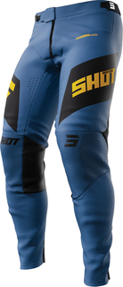 Мотоциклетные брюки Shot Aerolite Ultima с логотипом, синий/оранжевый