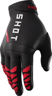 Перчатки Shot Core с логотипом, черный/красный