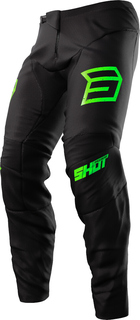 Мотоциклетные брюки Shot Devo Army с логотипом, черный/зеленый
