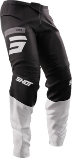 Мотоциклетные брюки Shot Devo Reflex с логотипом, черный/белый