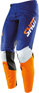 Мотоциклетные брюки Shot Contact Spirit с регулируемым поясом, синий/оранжевый