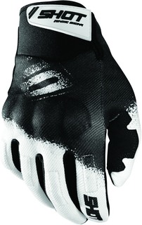 Перчатки Shot Drift Smoke с логотипом, черный/белый