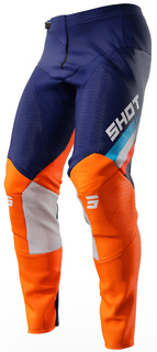 Мотоциклетные брюки Shot Contact Tracer с логотипом, оранжевый/синий