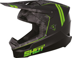Шлем Shot Furious Army со съемной подкладкой, черный/зеленый