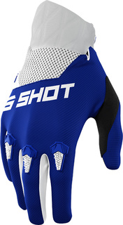 Детские перчатки Shot Devo с логотипом, синий/белый