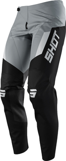 Мотоциклетные брюки Shot Contact Chase с логотипом, черный/серый