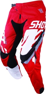 Мотоциклетные брюки Shot Contact Score с логотипом, красный/белый