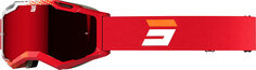 Мотоциклетные очки Shot Iris 2.0 Fusion с логотипом, красный/белый