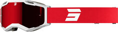 Мотоциклетные очки Shot Iris 2.0 Tech с логотипом, красный/белый