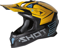 Шлем Shot Lite Core со съемной подкладкой, черный/желтый