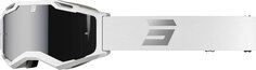 Мотоциклетные очки Shot Iris 2.0 Tech с логотипом, белый/серый