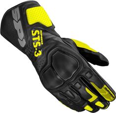 Перчатки Spidi STS-R3 мотоциклетные, черный/желтый