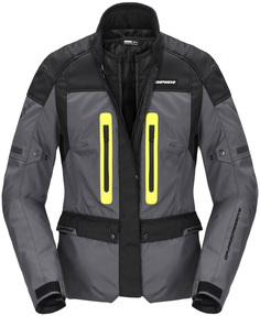 Куртка женская Spidi Traveler 3 H2Out мотоциклетная, черный/серый/желтый