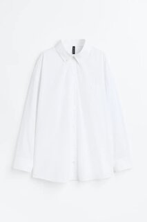 Рубашка Oversized Poplin, белый H&M