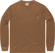 Рубашка Vintage Industries Grant Pocket с длинным рукавом, коричневая