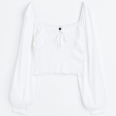 Блузка H&amp;M With Ruffles, белый H&M