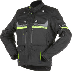 Куртка VQuattro Hurricane для мотоцикла Текстильная, черно-неоново-желтая