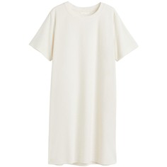 Платье-футболка H&amp;M Terry, кремовый H&M