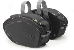 Пара сумок GIVI EA100B Saddle - Easy-T Pair с расширением, черный/серый