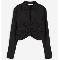 Блузка H&amp;M Collar, черный H&M