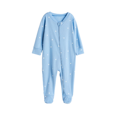 Пижама детская H&amp;M Printed, голубой/горошек H&M