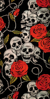 Шарф Modeka Skulls Roses многофункциональный с рисунком