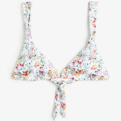 Лиф H&amp;M Padded Triangle Bikini, белый/цветы H&M