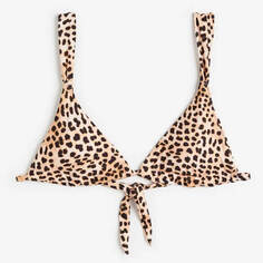 Лиф H&amp;M Padded Triangle Bikini, бежевый/леопардовый принт H&M