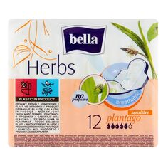 Bella Herbs Sensitive Plantago гигиенические салфетки, 12 шт.