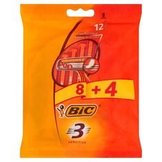 BIC 3 Sensitive Pouch бритва для мужчин, 12 шт.